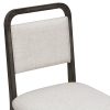 4-178.jpg Vintage Extendable Dining Set for 4-6 with 4 Upholstered Chairs & 1 Bench, Rustic Wire-Brushed Kitchen Table Set Featuring Curved Design for Dining Room & Kitchen