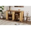 4-179.jpg Retro 4-Door Wooden Buffet Cabinet with Distressed Finish & Adjustable Shelves, Storage Sideboard for Dining Room, Kitchen & Living Room