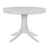 5-Piece Retro Wooden Dining Set with Round Extendable Table & 4 Upholstered Chairs