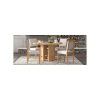 5-Piece Round Dining Set for 4, Minimalist Farmhouse Style with 4 Solid Wood Upholstered Chairs, for Kitchen & Dining Room