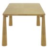 Retro 6-Seater Wood Dining Set, Upholstered Chairs Included C Perfect for Kitchen & Dining Room