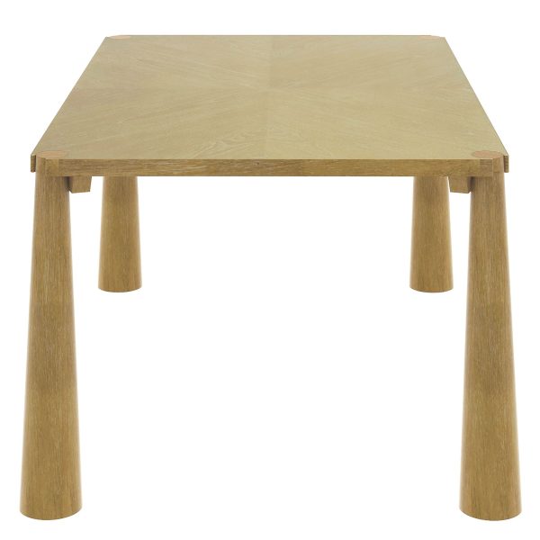 Retro 6-Seater Wood Dining Set, Upholstered Chairs Included C Perfect for Kitchen & Dining Room