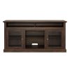 Modern Farmhouse TV Stand for TVs Up to 65", Media Console Entertainment Center with Glass Doors for Living Room