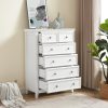 Modern 6-Drawer Dresser Cabinet C Farmhouse Style, Ideal for Living Room Clothes Storage & Closet Organization