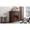 Electric Fireplace with Mantel Surround, 23" Fireplace Insert, Adjustable Flame & Remote Control