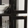 4-248.jpg Lighted Corner Curio Cabinet with Tempered Glass Doors & Adjustable Shelving, Includes Bead Bulb, Perfect Home Bar Cabinet & Decorative Display Case