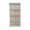 4-Tier Glass Display Cabinet with Flip-Up Glass Doors, Multi-Functional Curio Storage for Collectibles, Toy Figures & Books, Suitable as a Living Room Bookcase