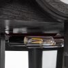 Lighted Corner Curio Cabinet with Tempered Glass Doors and Shelves C Elegant Oak Finish, Perfect Display & Storage for Living Room and Bedroom