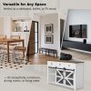 55'' Industrial Sliding Barn Door Sideboard Buffet Cabinet - 3 Drawers, Adjustable Shelves, Metal Mesh & Particleboard Doors, Aluminum Handles, Ideal for Living Room & Dining Room Storage