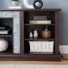 Large Faux Stacked Stone TV Stnad, Desk Storage Rack, Media Console Table with Large Storage Cabinet,Modern TV Media Entertaionment Stand