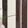 4-276.jpg Lighted Glass Curio Cabinet with Adjustable Glass Shelves, 2 Doors, 1 Drawer and Included Bulb