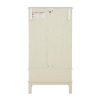 Lighted Curio Cabinet with Adjustable Glass Shelves, 2 Doors & 1 Drawer, Glass Wine Cabinet & Sideboard with Bulb Included