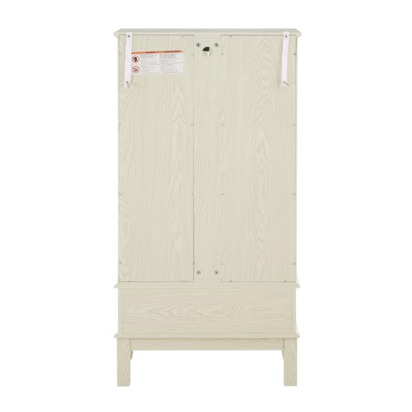 Lighted Curio Cabinet with Adjustable Glass Shelves, 2 Doors & 1 Drawer, Glass Wine Cabinet & Sideboard with Bulb Included