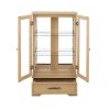 4-299.jpg Lighted Glass Curio Cabinet with Adjustable Glass Shelves, 2 Doors, 1 Drawer & Included Light Bulb