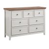 Modern & Farmhouse 7-Drawer Dresser, Chest of Drawers Closet Organizer for Clothes Storage in Living Room