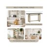 4-34.jpg 59.1'' Painted Entryway Console Table with Pine Veneer, Unique Triple Rectangle Design, Thick Solid Pine Wood Legs, Extra Long Sofa Table for Hallway, Living Room & Kitchen