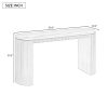4-5.jpg Curved Console Table with Unique Vertical Stripes, Ideal for Living Room, Study and Entryway