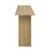 4-50.jpg Modern Curved-Design Console Table with Ash Veneer & Open Storage Shelf, Perfect for Entryway, Hallway, Living Room, Foyer and Corridor