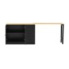 89.7'' Wooden Sideboard with Extendable Tabletop, Multifunctional Storage Cabinet with 2 Doors & 3 Drawers for Living Room, Study, Foyer & Kitchen
