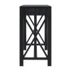 4-71.jpg 60'' Acacia Veneer Console Table with 4 Spacious Drawers, Modern Crisscross Design Entryway Table, Farmhouse Sofa Table with Open Bottom Storage for Living Room, Kitchen, Dining Room & Hallway