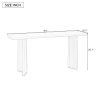 Stylish Console Table with Pine Veneer & Geometric Legs C Perfect for Living Room, Study & Dining Room