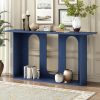 Modern Curved Ash Veneer Console Table with Open Shelf C Ideal for Entryway, Hallway, Living Room, Foyer & Corridor