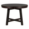 Farmhouse Round Extendable Dining Table with 16-Inch Leaf C Wood Kitchen Dining Table