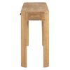 4-94.jpg Rustic Curved Corner Console Table, Entryway Sofa Table with 3 Hidden Drawers & Thick Sturdy Legs for Hallway and Living Room