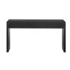 Rustic Console Table with 3 Fluted Drawers, Solid Wood Veneer Entryway Table with Natural Wood Grain for Living Room & Hallway