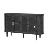 5-106.jpg Farmhouse Wood Sideboard Buffet Cabinet with Glass Doors & Adjustable Shelves for Kitchen, Dining Room & Living Room