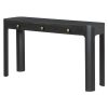 5-123.jpg Rustic Console Table with Curved Safety Edges, 3 Hidden Drawers & Thick Sturdy Legs, Versatile Sofa Table for Entryway, Hallway & Living Room