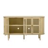 5-124.jpg Farmhouse Wood Sideboard Buffet Cabinet with Glass Doors & Adjustable Shelves, Multi-Purpose Storage Cabinet for Kitchen, Dining Room & Living Room