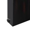 5-132.jpg Curved Wooden Console Table with 2 Storage Drawers, Farmhouse Rustic Entryway Table in Distressed Black for Hallway & Living Room