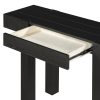 5-136.jpg Rustic Minimalist Wooden Console Table with Hidden Drawer & Side Power Outlet, Versatile Entryway Table for Entryways, Living Rooms & Home Offices