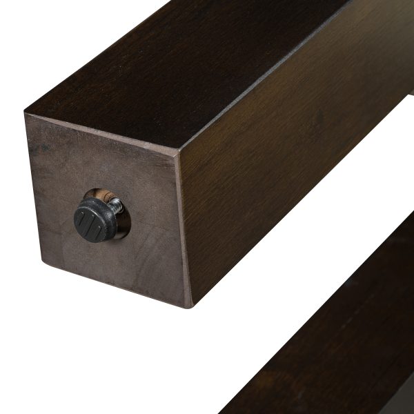 Rustic Minimalist Wooden Console Table with Hidden Drawer & Side Power Outlet, Versatile for Entryways, Living Rooms & Home Offices