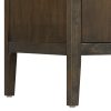 47.25-Inch Farmhouse Sideboard with Pine Veneer & 2 Doors, Retro Buffet with Adjustable Feet, Minimalist Wooden Storage Cabinet with Metal Handles C For Living Room & Kitchen