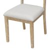 6-Piece Farmhouse Dining Set for 6 Seats, Solid Wood Frame & Legs with Ergonomic Dual-Style Chairs, Ideal for Kitchen & Dining Room