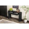 Fluted Design Entryway Table, Modern Storage Console Table with Oval Top & 2 Drawers for Hallway & Living Room