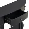 Modern Curved Console Sofa Table with 3 Drawers & 1 Shelf C Suitable for Hallway, Entryway, Living Room