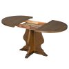 5-150.jpg Farmhouse 5-Piece Dining Set with Extendable Table & 4 Upholstered Chairs, 15.7" Leaf for Extra Seating, for Dining Room, Kitchen & Living Room