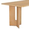 Farmhouse Wood Dining Table, 60" Rectangular Table with Cutout Table Legs for Dining Room, Kitchen & Living Room