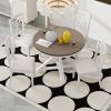 5-158.jpg 5-Piece Retro Functional Dining Set, Extendable Round Table & 4 Upholstered Chairs for Dining Room & Living Room