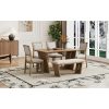 6-Piece Retro Dining Set for 6, 60" Wooden Kitchen Table with 4 Chairs & Bench, Trestle Base for Kitchen & Dining Room