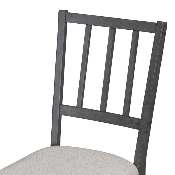 5-174.jpg 5-Piece Rustic Round Dining Set with 3 Upholstered Chairs & Curved Bench for Kitchen, Dining & Living Room