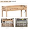 4-Piece Dining Set for 3, Retro Kitchen Table & Chair Set with 3 Storage Drawers, Perfect for Small Spaces