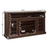 Classic TV Media Stand & Modern Entertainment Console C Compatible with TVs Up to 65 Inches, Featuring Open and Closed Storage Compartments