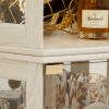 Lighted Corner Glass Curio Cabinet, Display Case for Living Room, Ideal for Antiques, Wine & Bar Glass Storage (Light Included)