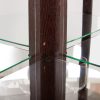 Corner Lighted Glass Curio Cabinet C Corner Display Case for Living Room, Ideal for Antique Collections, Wine & Bar Glass Storage (Light Included)