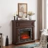 Electric Fireplace with Mantel Surround, 23" Fireplace Insert, Adjustable Flame & Remote Control