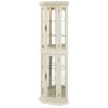5-215.jpg Lighted Corner Curio Cabinet with Tempered Glass Doors & Adjustable Shelves, Includes Bead Bulb C Perfect Home Bar Cabinet & Decorative Display Piece